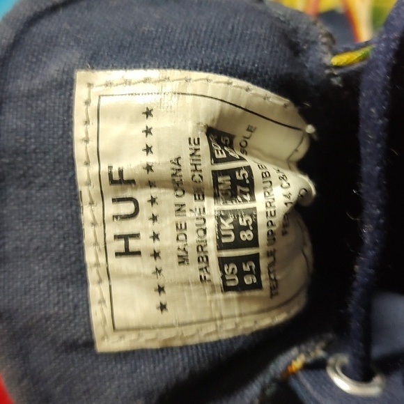 HUF Sutter Navy Floral Sneaker US Men's Size 9.5 UK 8.5 - Picture 7 of 7